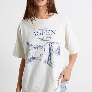 Golden Hour Aspen Skis Oversized T-Shirt